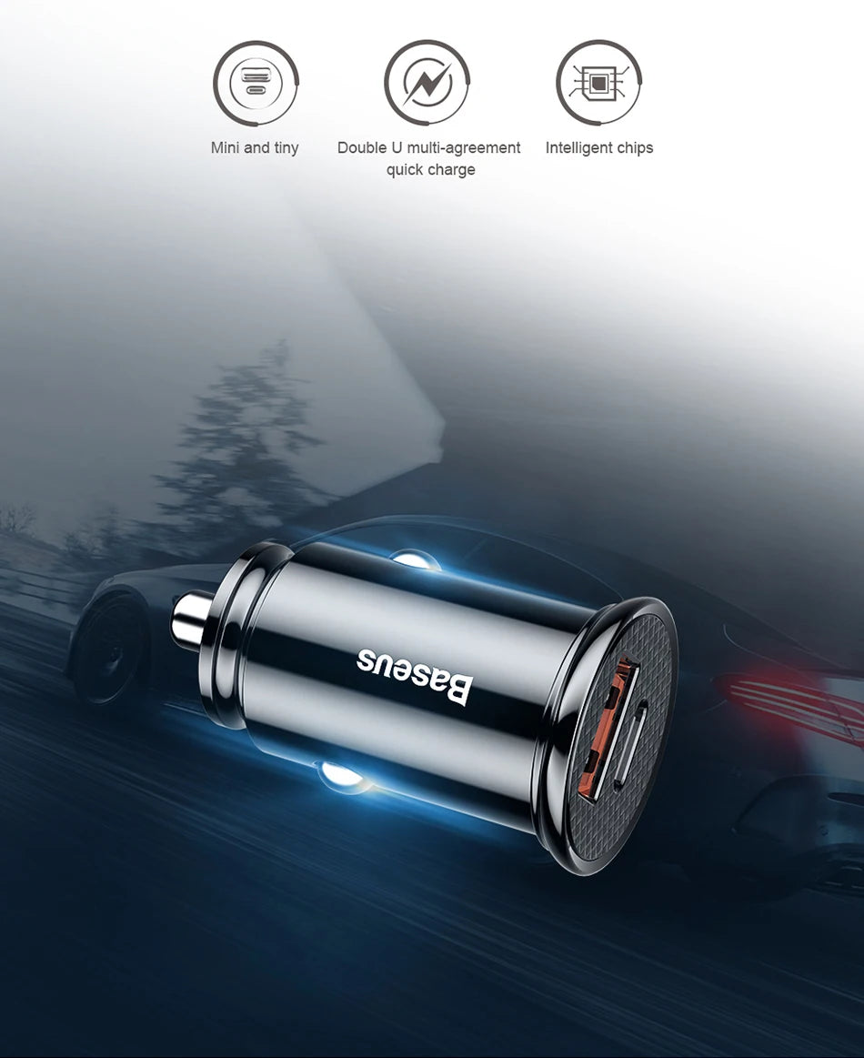USB Car Charger - USB-A and USB-C Options