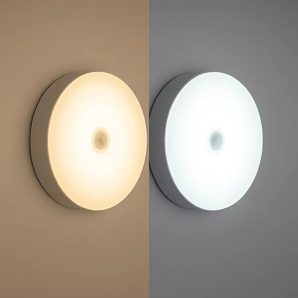 Uppladdningsbar LED-pucklampa med rörelsesensor