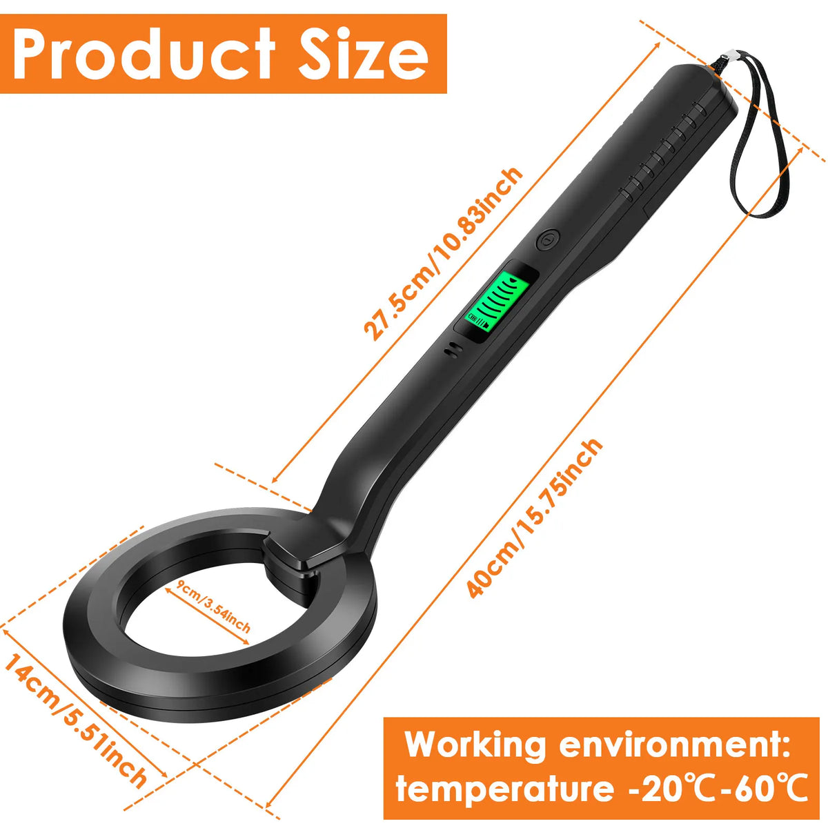 Handheld Metal Detector with Vibration Alerts