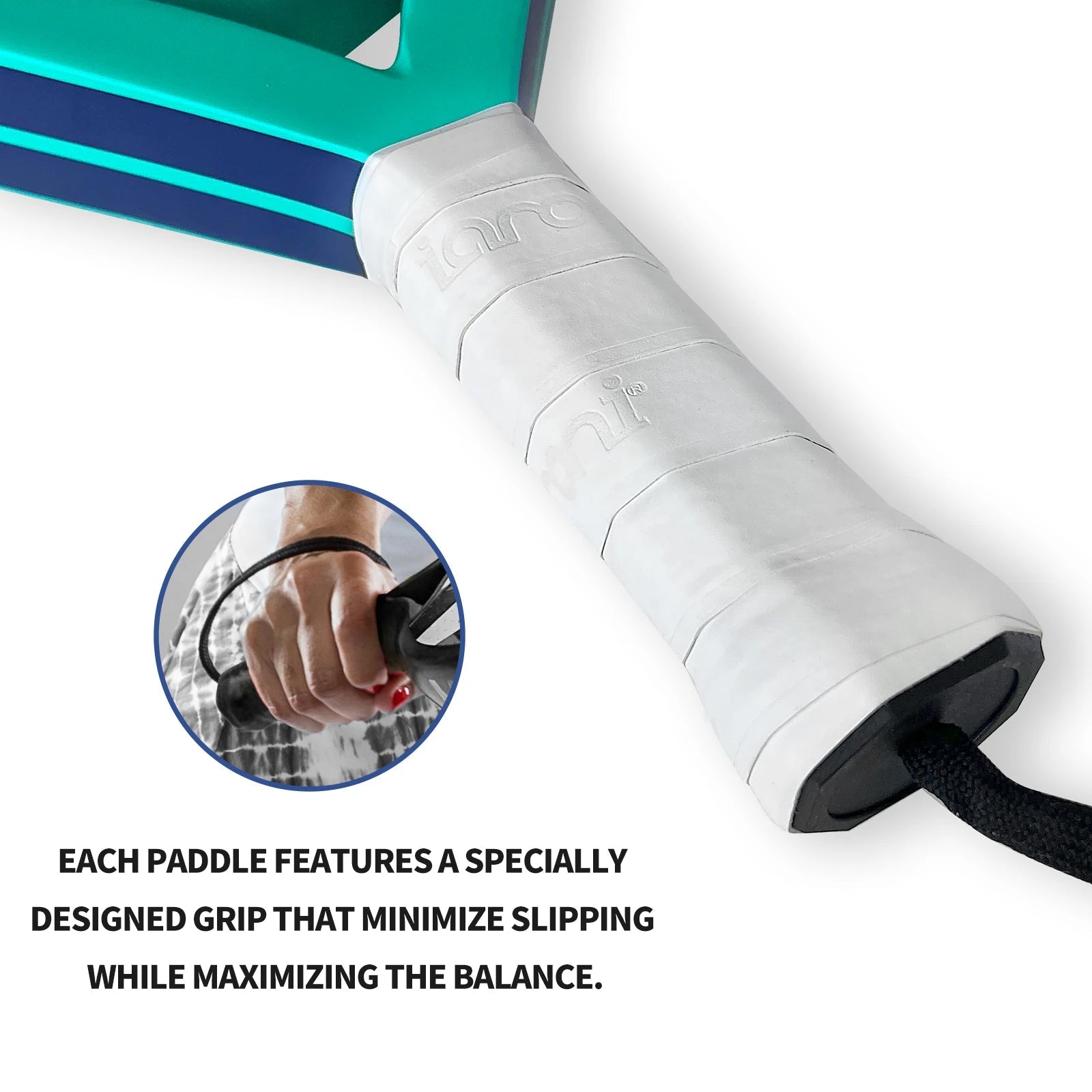 IANONI Padel Racket Carbon Fiber Surface with EVA Memory Flex Foam Core Padel Tennis Racquets Lightweight 