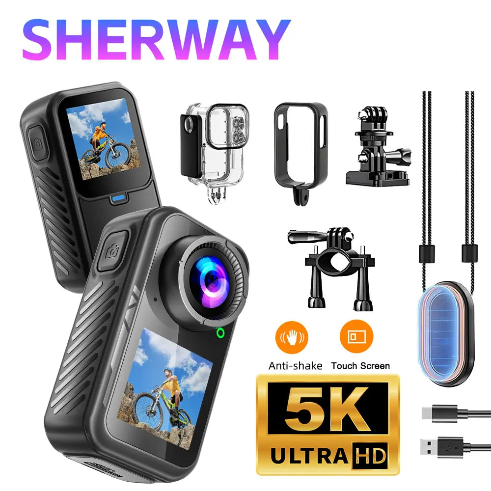 5K Thumb Action Camera with 4K60, Stabilization & WiFi