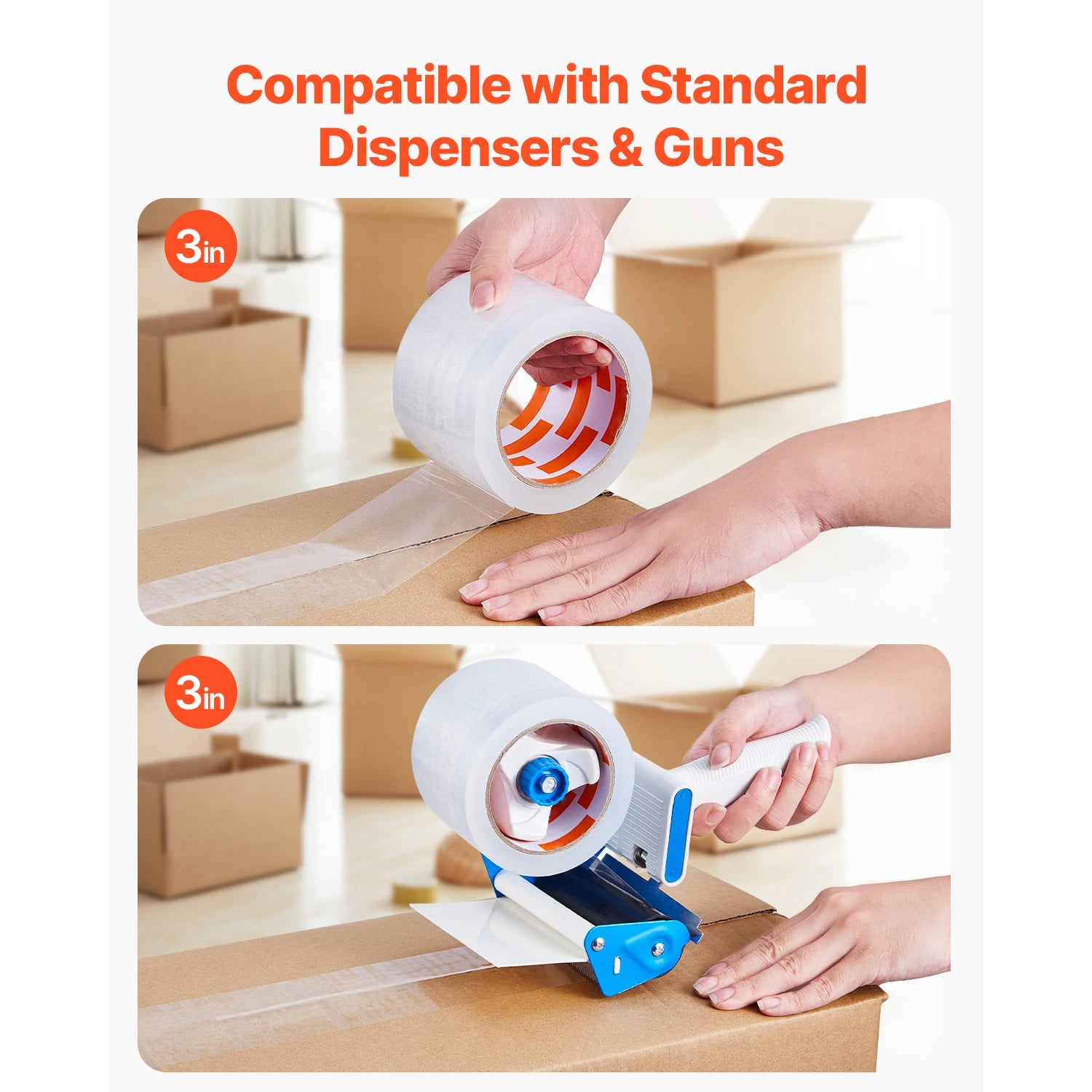 Heavy Duty Clear Packing Tape 6 or 24 Rolls 70m Strong Adhesive