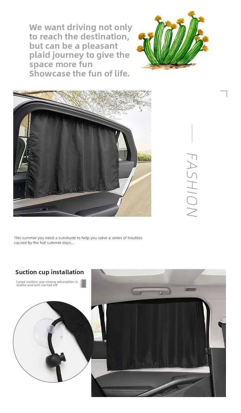 Cartoon Car Window Sunshade with Suction Cups for Kids