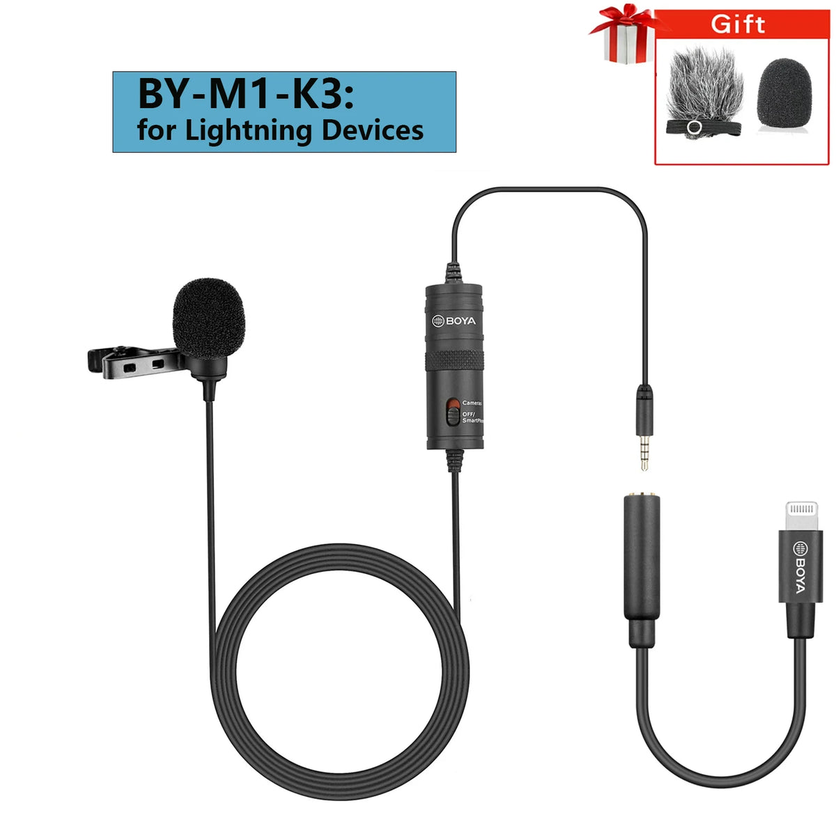 BY-M1 / BY-M1S Wired Lavalier Microphone