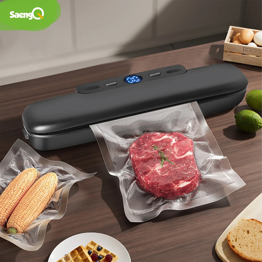 saengQ Vacuum Sealer Packaging Machine Food Vacuum Sealer With Free 10pcs Vacuum bags Household Vacuum Food Sealing 