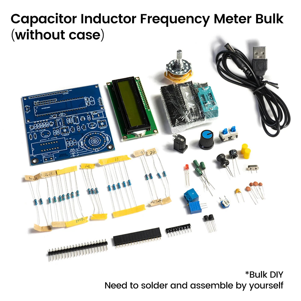 LCD-kapacitans-, induktans- och frekvensmätare DIY-kit