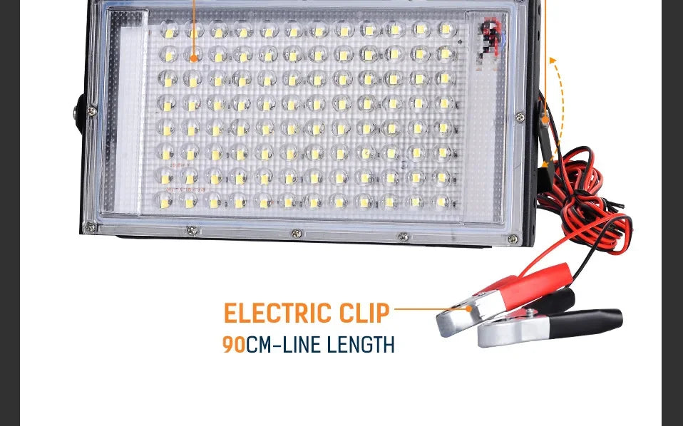 12 V DC LED-projektør med koldt hvidt lys