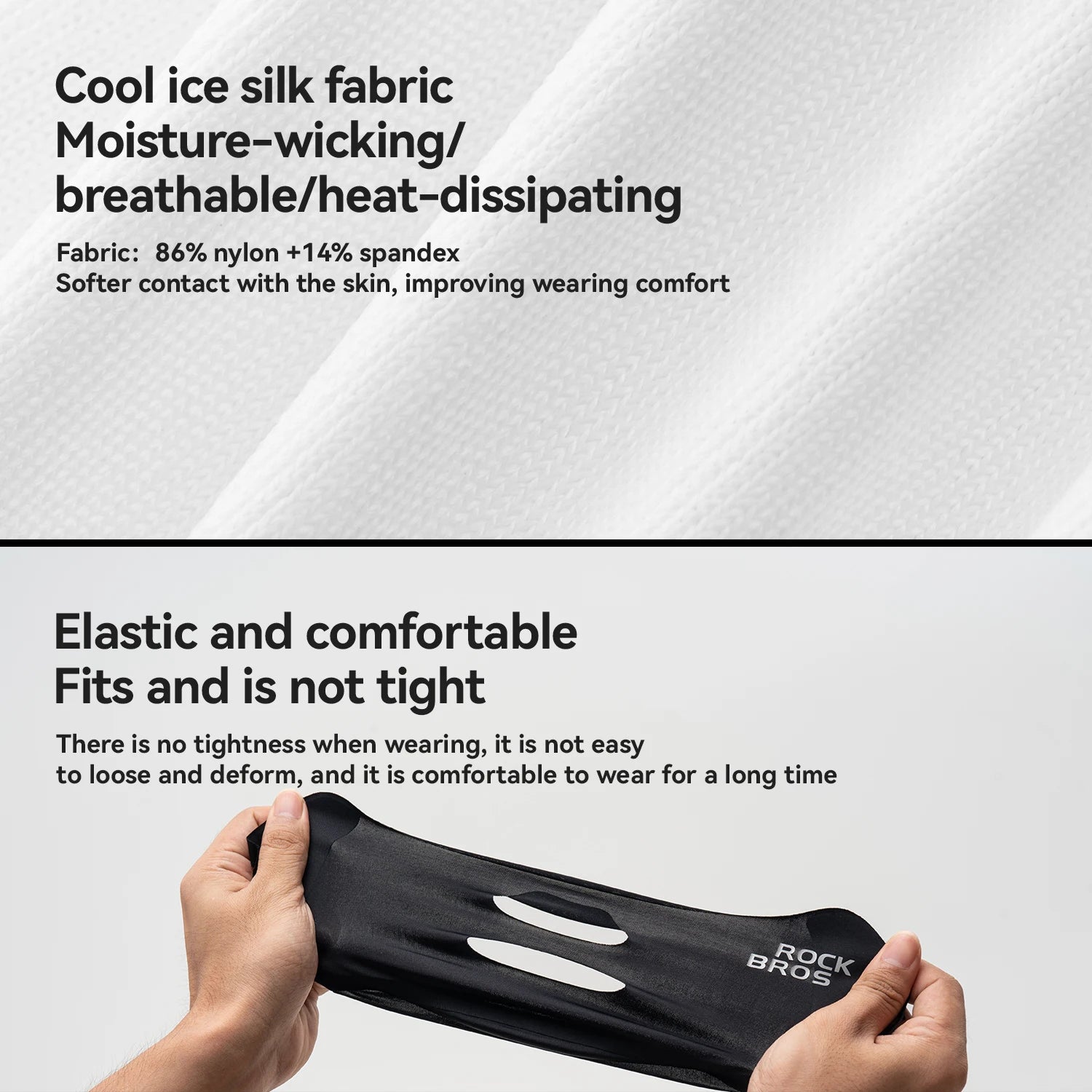 UPF50+ Ice Silk Cycling Face Mask for Sun Protection