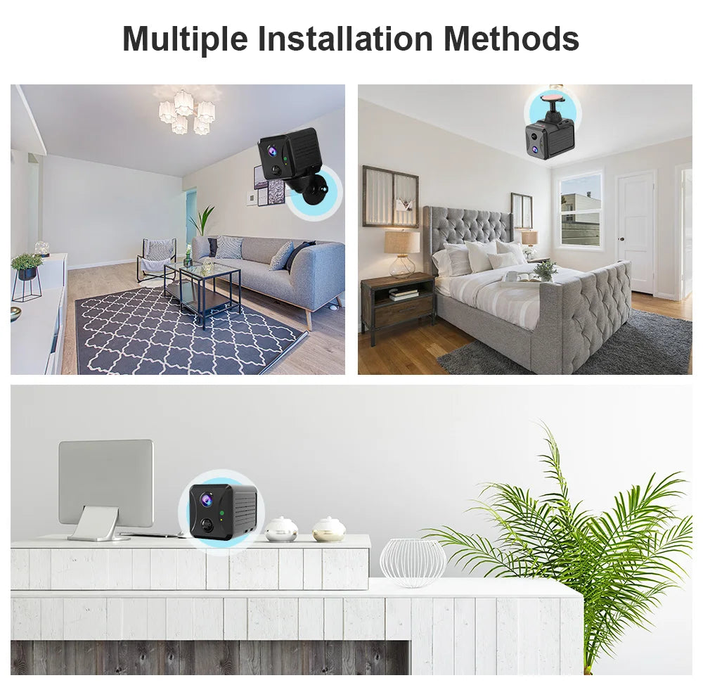 LS VISION 5MP Mini Security Camera with 4G SIM and WiFi