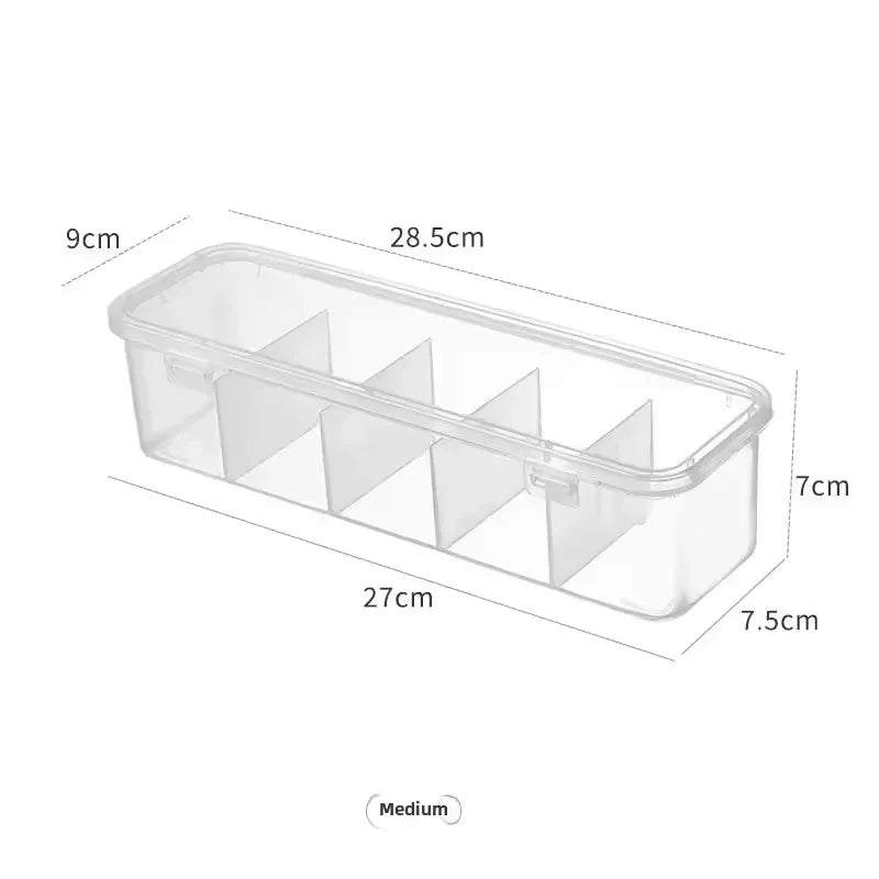 Transparent Cable and Card Organizer Case with Lid