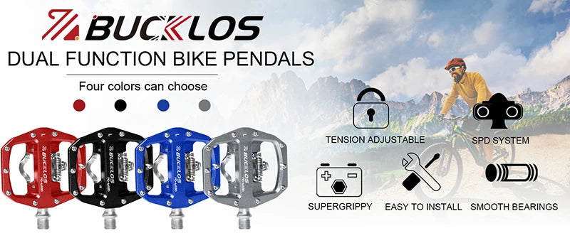 Dual Function SPD Bike Pedals with Sealed Bearings for MTB & Road