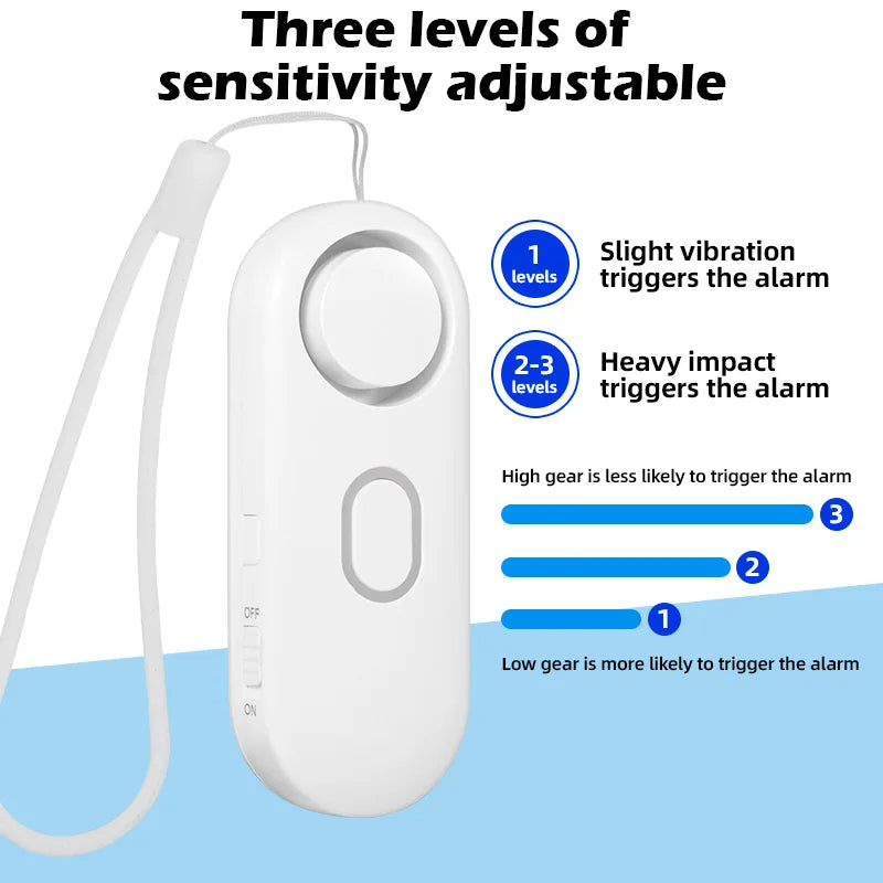 110dB Loud Vibration Detector Alarm for Door and Window