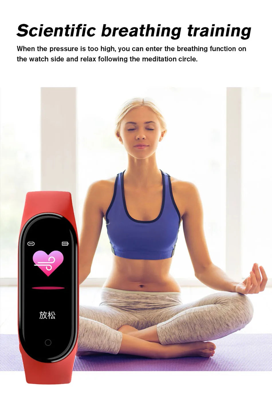 M6 Smart Watch Men Women Fitness Smart Bracelet Sports Band Heart Rate Blood Pressure Monitor Waterproof Multi-function Watches 