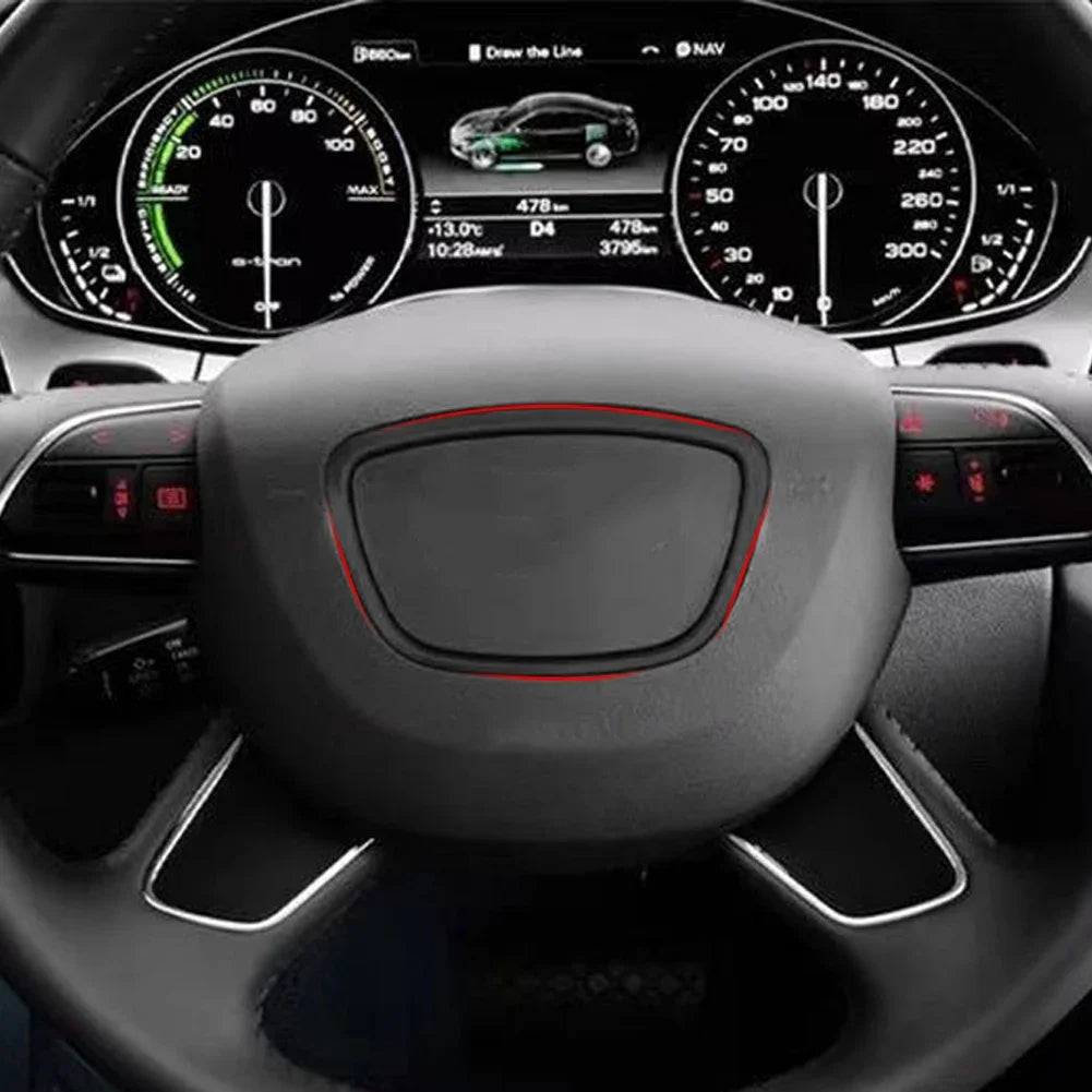 Carbon Fiber Steering Wheel Trim Cover for Audi Models