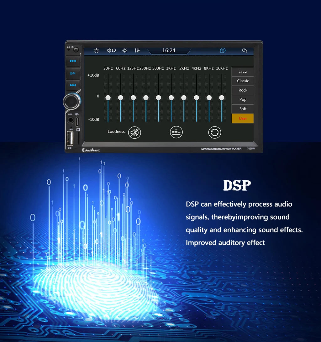 ESSGOO 7palcové autorádio s CarPlay a Android Auto