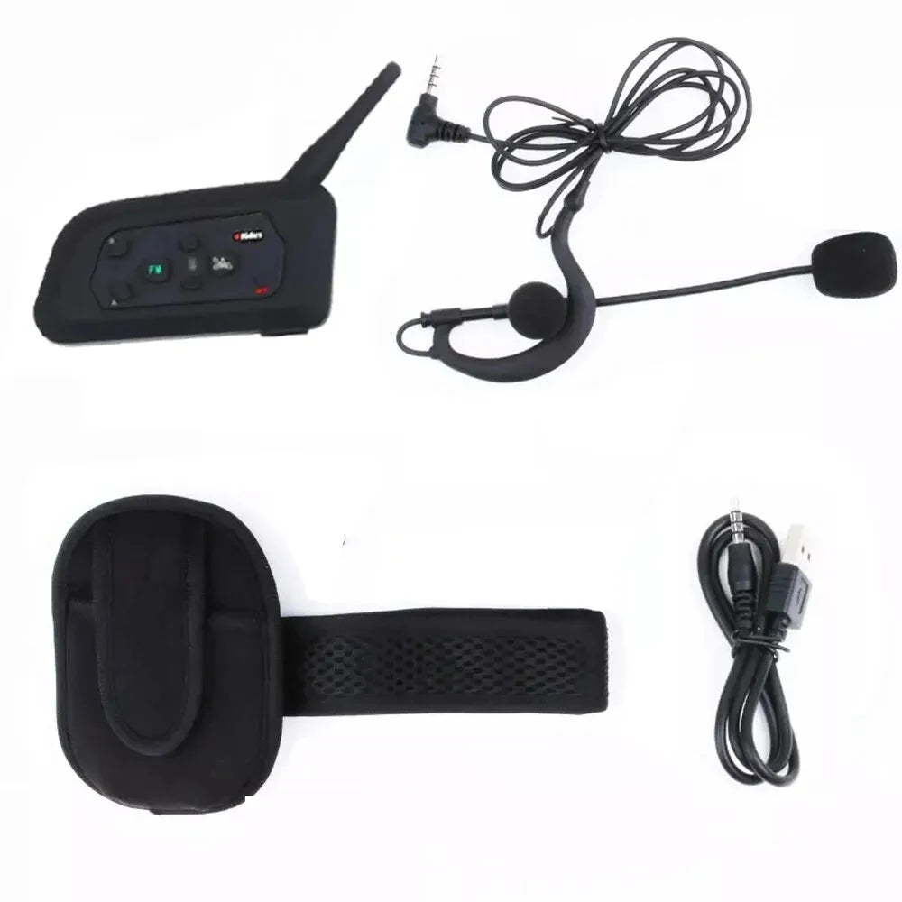 4-Person Referee Intercom Headset V4C 1200m Full Duplex Bluetooth