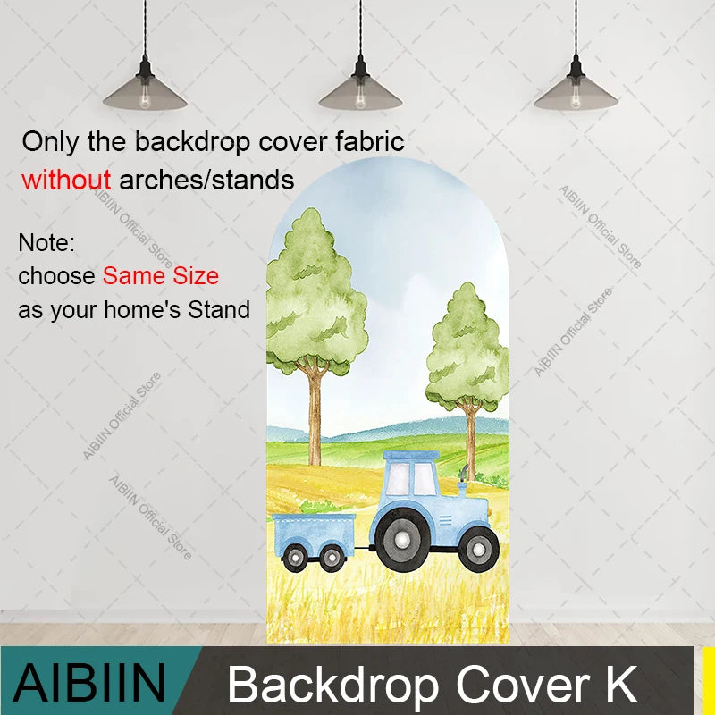 Farm-Themed Arch Backdrop Cover, Stand Excluded