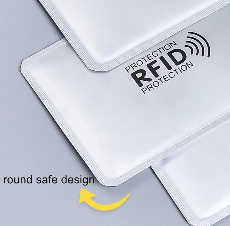 10pcs Anti-Scan Card Sleeve Anti-magnetic Anti-theft Anti RFID/NFC scanning Aluminium Foil Safty Bank Card ID Card Card Holder 