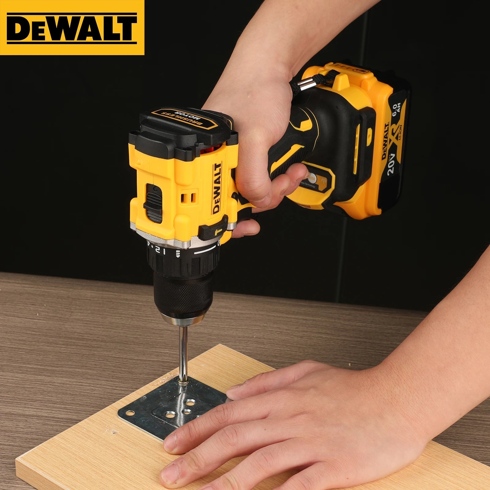 DEWALT Lithium Battery 20V Rechargeable Brushless Compact Electric Screwdriver Hand Drill Impact Drill DCD805 