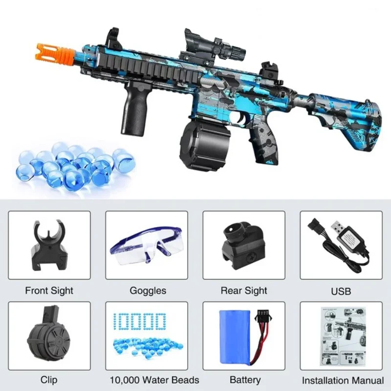 M416 Water Bomb Blaster Gun Electric Graffiti Air Rifle Weapons Paintball Toy Guns Pneumatic Gun For Shooting Adults Kids Toy 