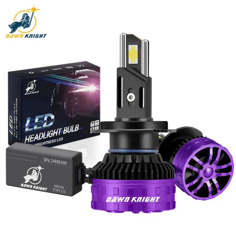 DAWNKNIGHT P7  PLUS 140W H7 Led Headlight Bulbs 6000K 4300K LED H4 H11 HB3 9005 HB4 9006 Led Double Copper Tube 12V 2ks