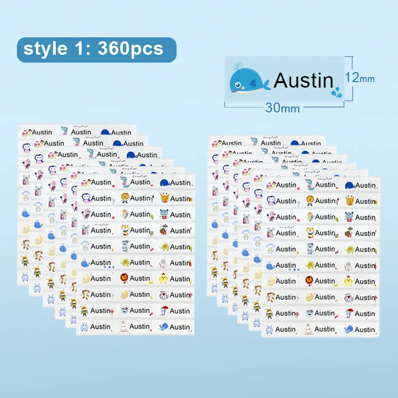 Personalized Name Labels – Style and Pack Options