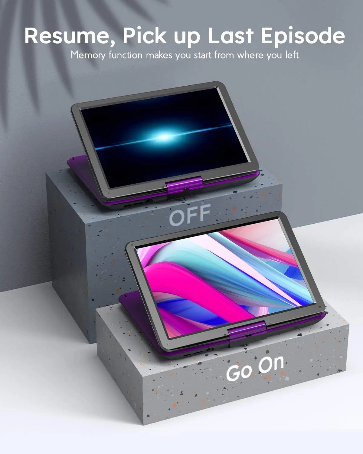 BOIFUN Portable DVD Player with 15.6" Swivel Screen