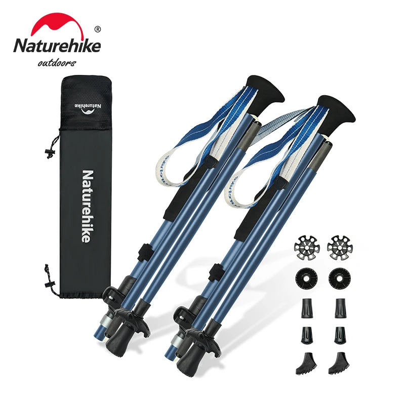 Carbon Fiber Trekking Poles Adjustable 103–135cm Ultralight Hiking Sticks
