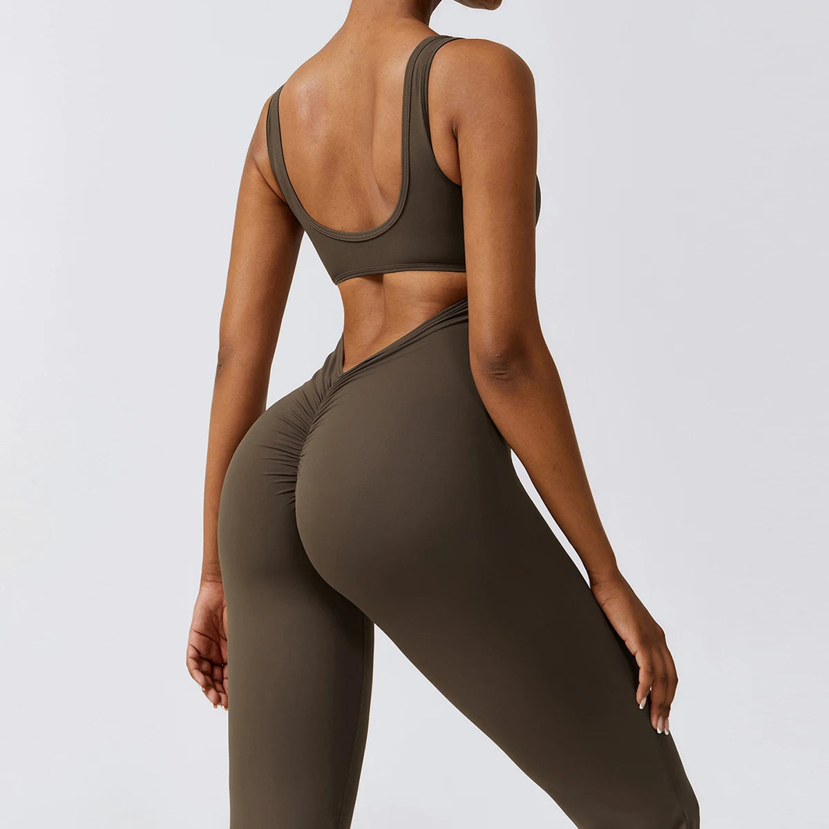 Seksi hrbtni kombinezon v obliki črke V Gym Set Ženska obleka za jogo za trening Športna oblačila Ženski športni kombinezon Fitnes Rompers Stretch Workout Bodysuits