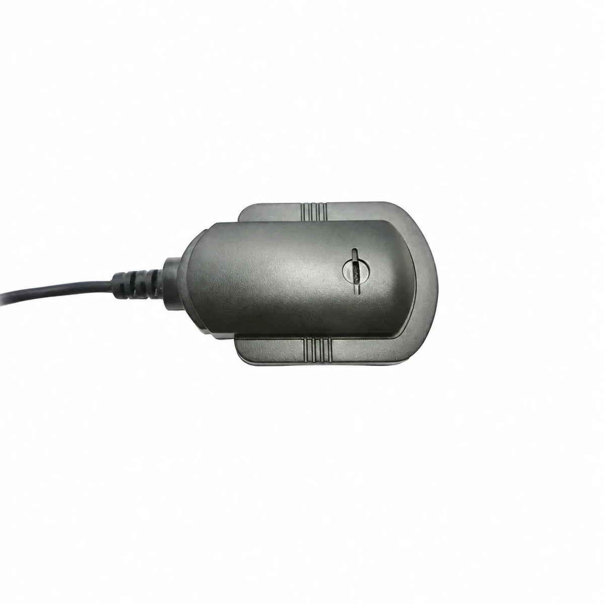 Rear of wired microphone