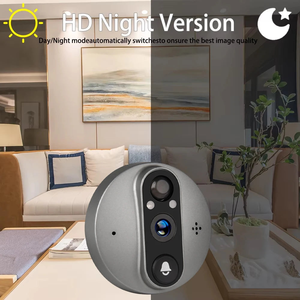 Battery-Powered 5MP WiFi Peephole Camera