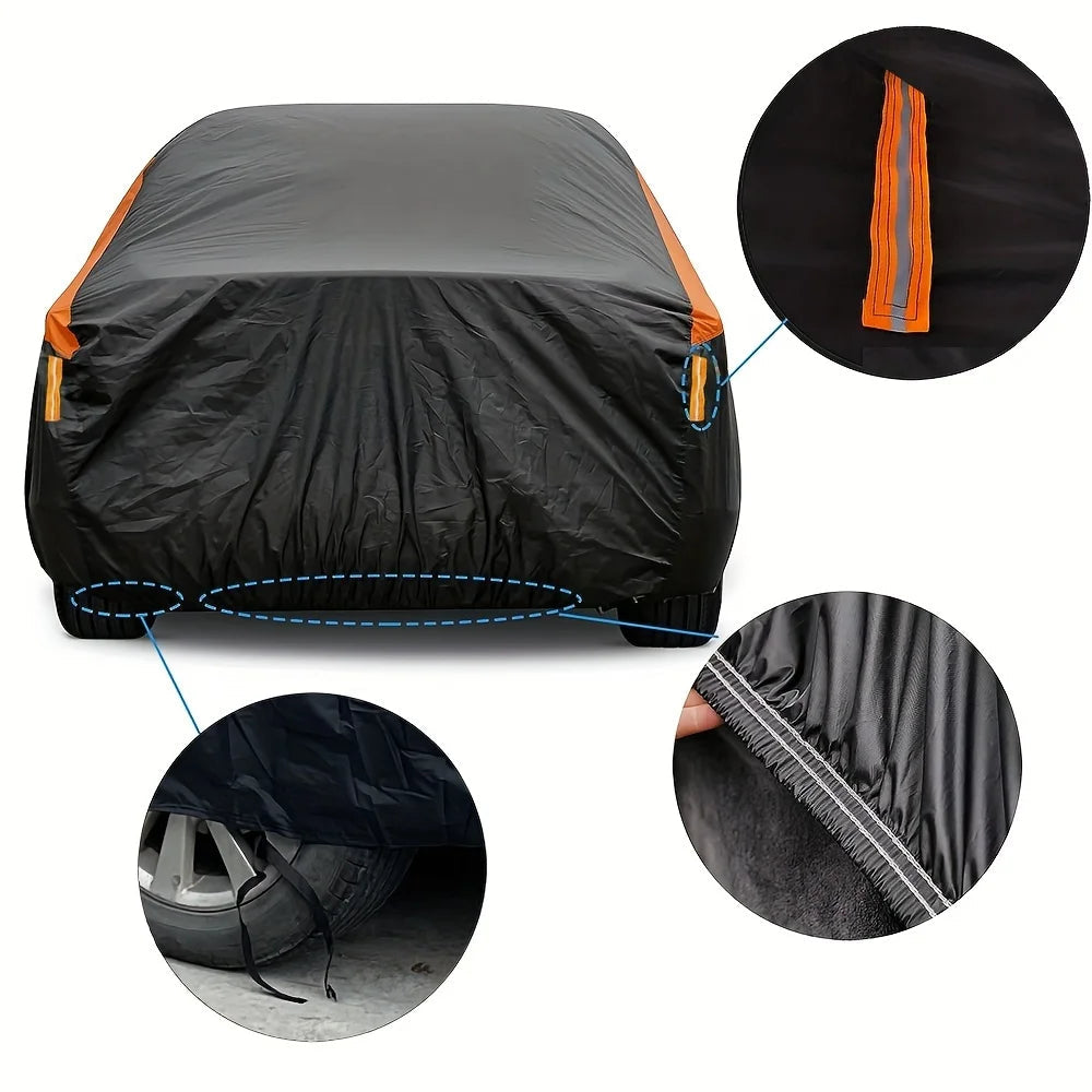 Car Covers Outdoor Waterproof Sun Rain Snow Protection UV Auto Cover Universal SUV/Sedan 190T Car Protective Full Covers 