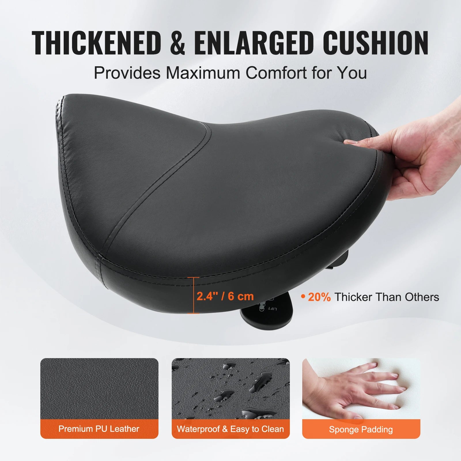 SucceBuy ergonomic saddle stool with 5 swivel casters, 360° rotation, 20.1–28 tuuman korkuis, säädettävä pyöreä tuoli barin, saunaan, toimistoon