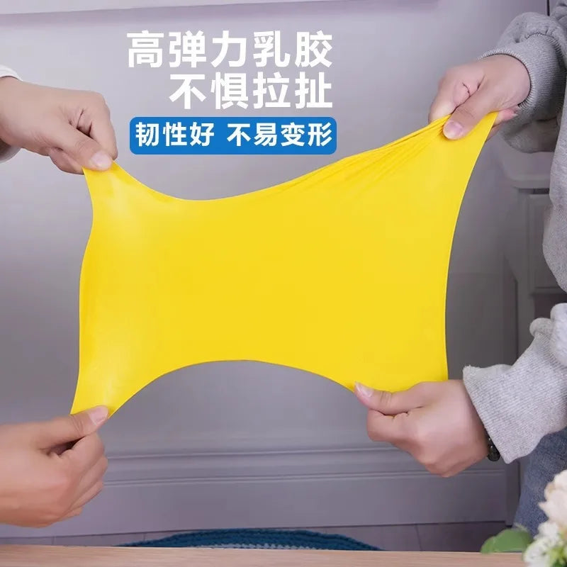 1 Pair Latex WaterProof Shoe Covers Lip-resistant Rubber Rain Boot Rain Gear Overshoes Accessories for Outdoor Rainy Day 