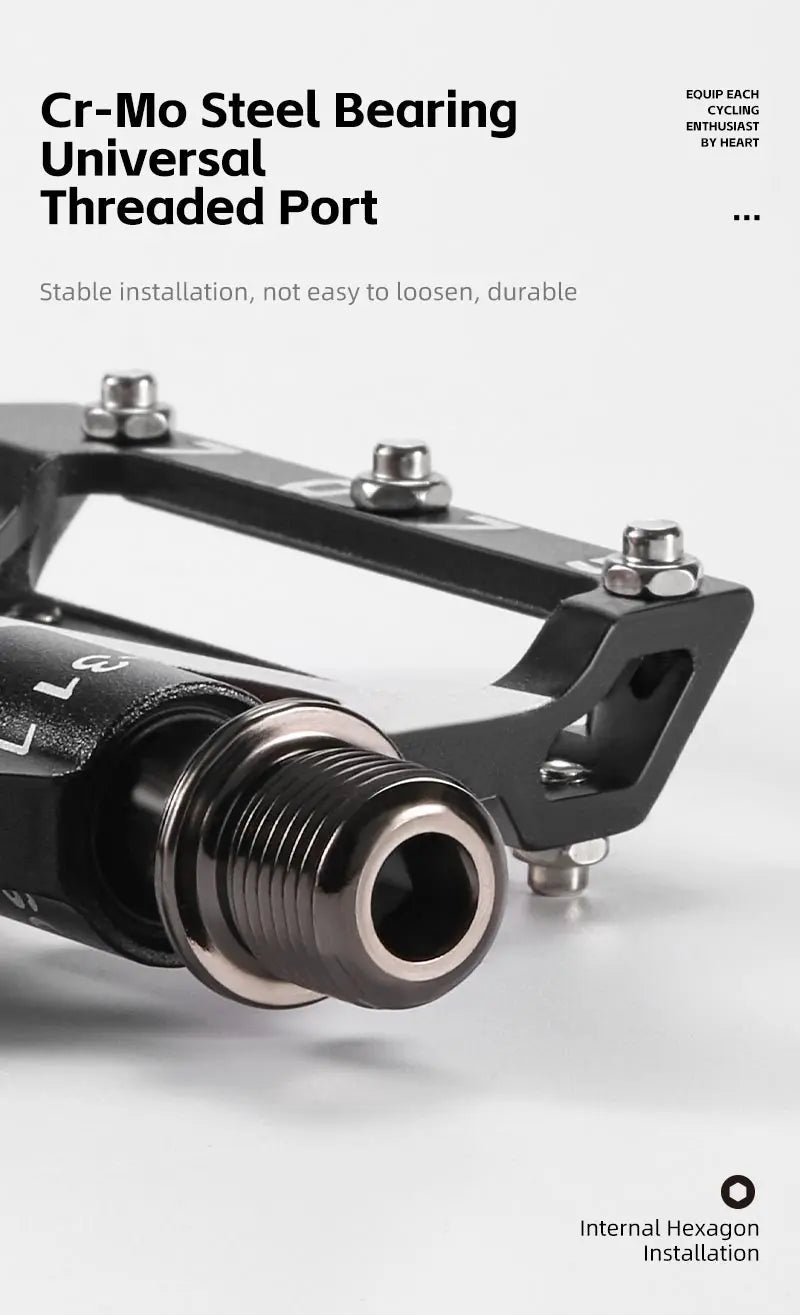 WEST BIKING 3 Bearing Bicycle Pedal CNC Aluminum Alloy Anti Slip MTB Road Bike Pedal Widen Pedals Profession Bike Accessories 