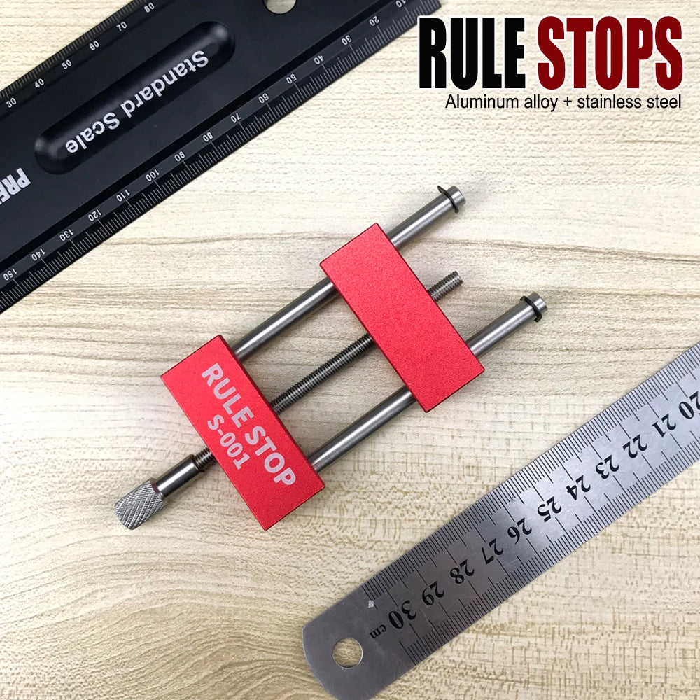 Steel-Ruler Positioning Stop Block