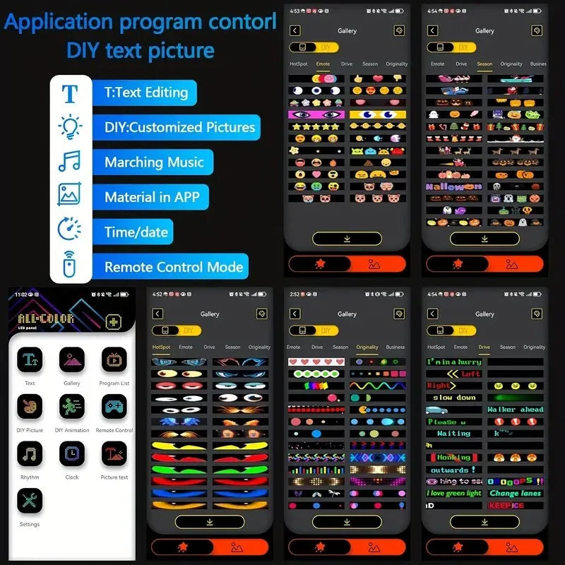 Enseigne à DEL programmable aux yeux de diable lumineux énormes