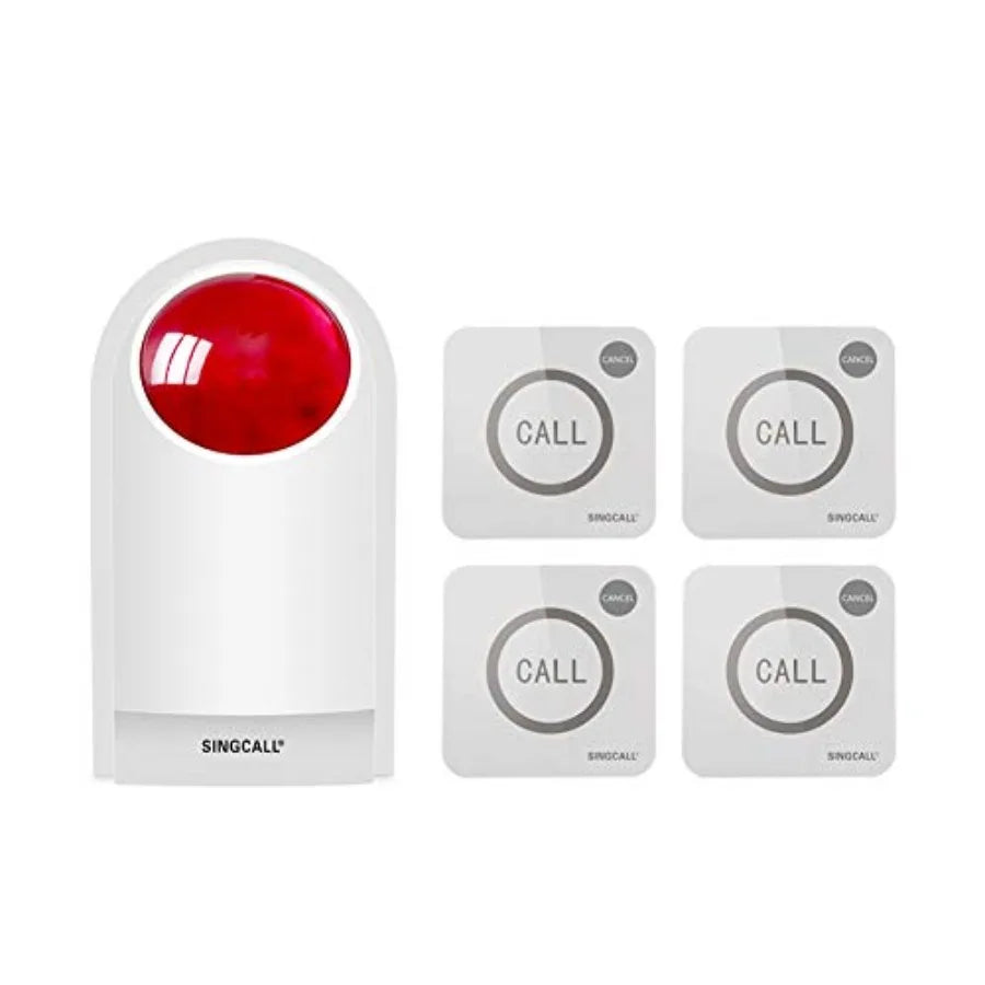 Outdoor SOS Alert System with Siren and 4 Panic Buttons
