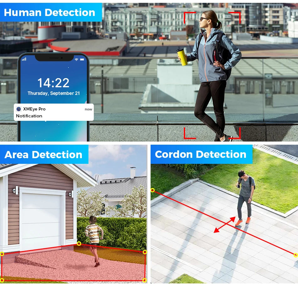 POE 5MP 8MP 4K IP Camera with Color Night Vision and Face Detection