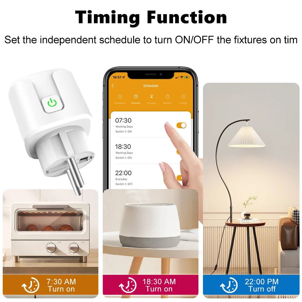 Enchufe inteligente Matter WiFi con enchufe EU
