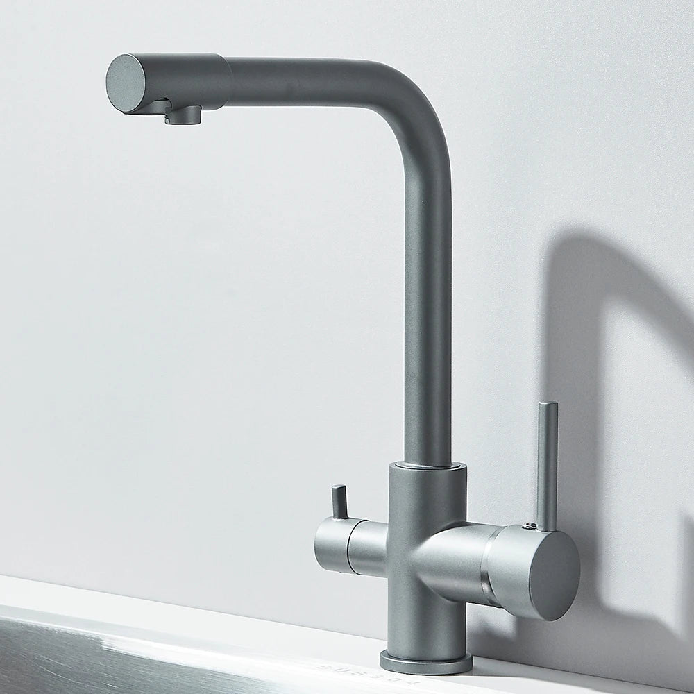 Robinet d'évier de cuisine filtré avec bec pour eau potable