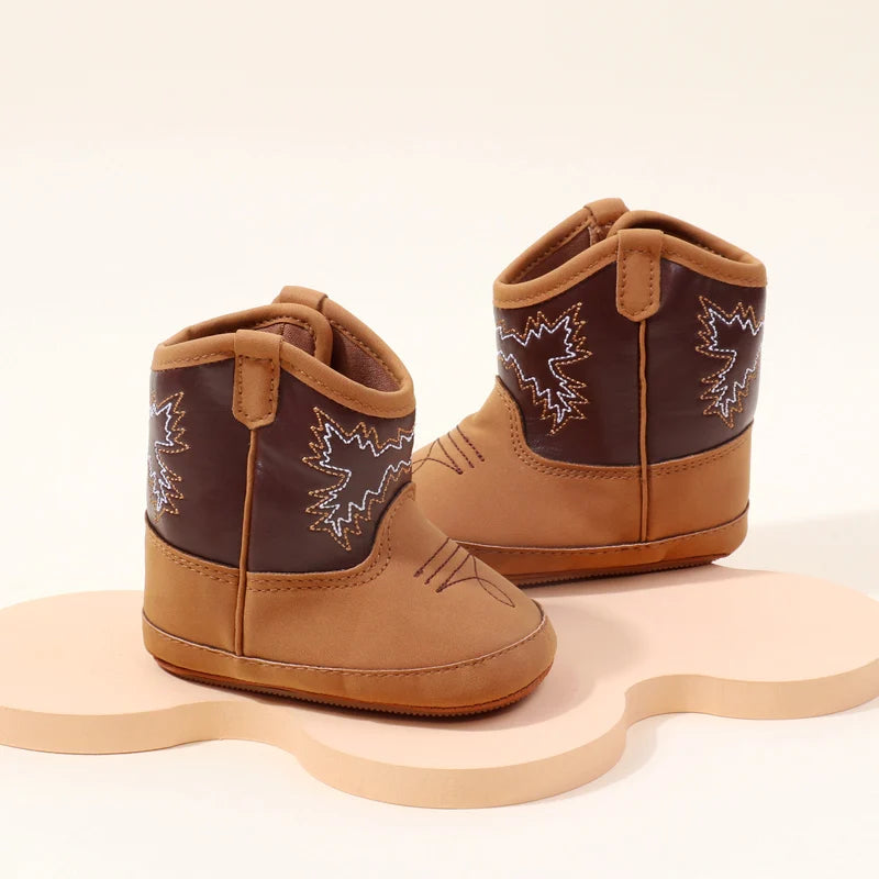 Baby Prewalking Shoes Soft PU & Cotton Boots