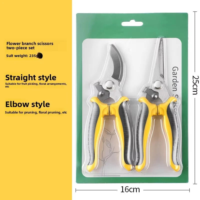 190mm Straight Head Pruning Shears Non-slip HandleStainless Steel Outils Manuels Household Bonsai Garden Scissors Pruing Shear 