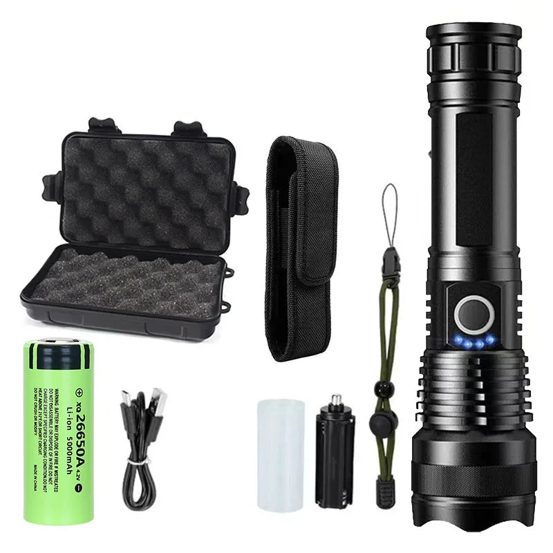 P50 Rechargeable Zoom Flashlight with Battery Options