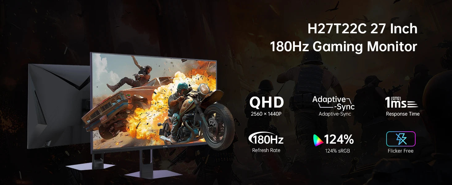 KTC H27T22C 27" Gaming Monitor 180Hz QHD Fast IPS