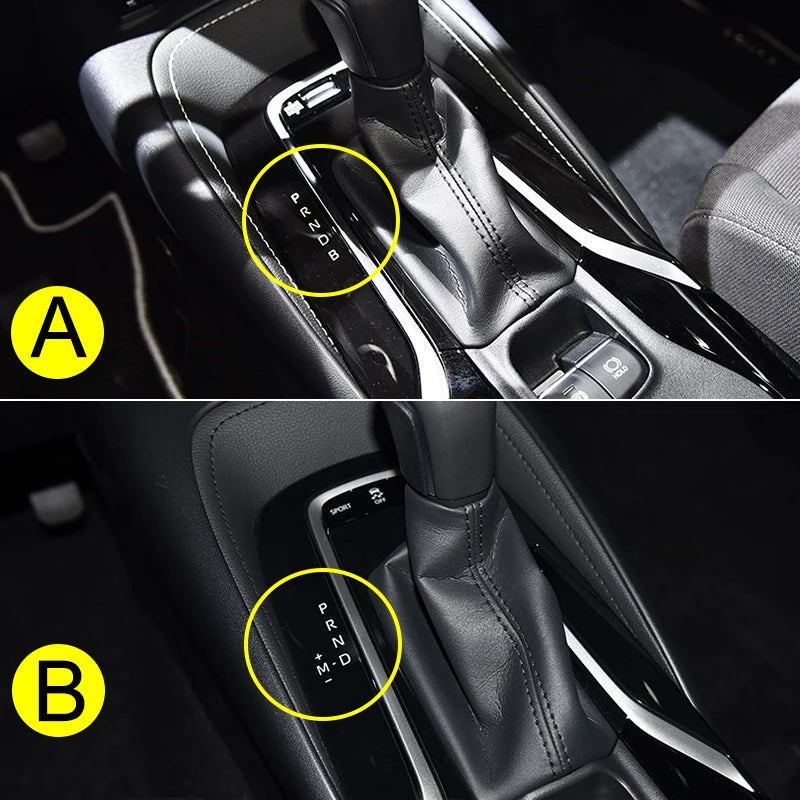 Para Toyota Corolla E210 2019 2020 2021 2022 2023 2024 2025 híbrido, cubiertas de moldura del panel de cambio de palanca central de coche inoxidable