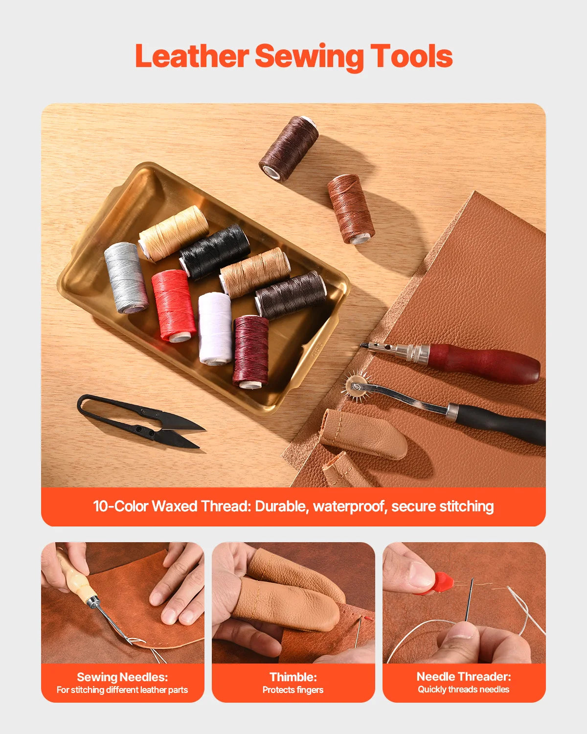 Leather Working Tools Kit Set with Storage Bag (38–92 Pieces)
