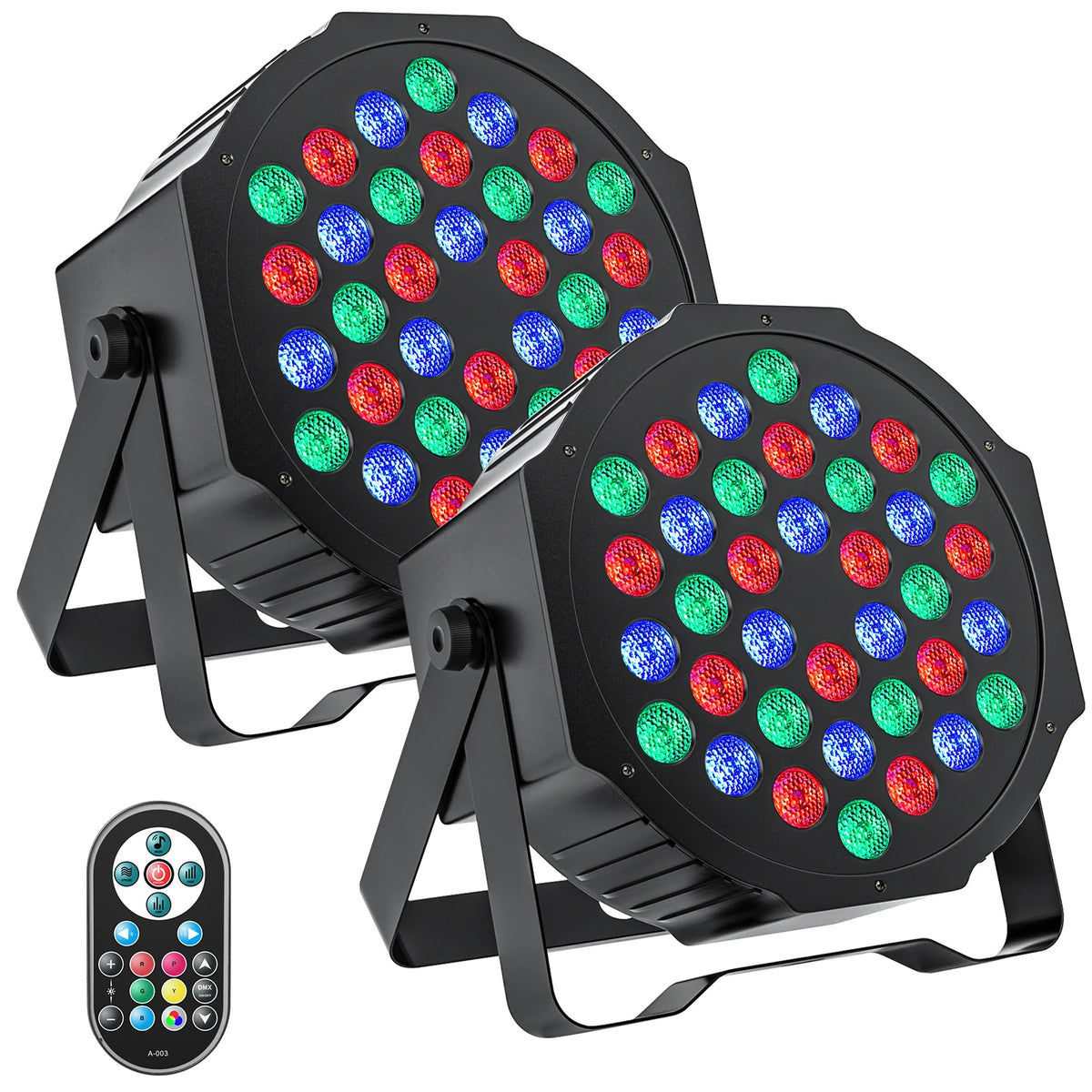 Par LED DMX RGB 2-Pack per Palco 36 LED