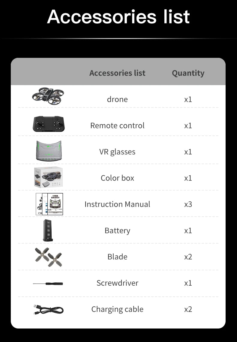 VR Big Drones 4K HD Wide Angle Camera WiFi FPV RC Helicopter with Large Screen Foldable Quadcopter for Professional Photography