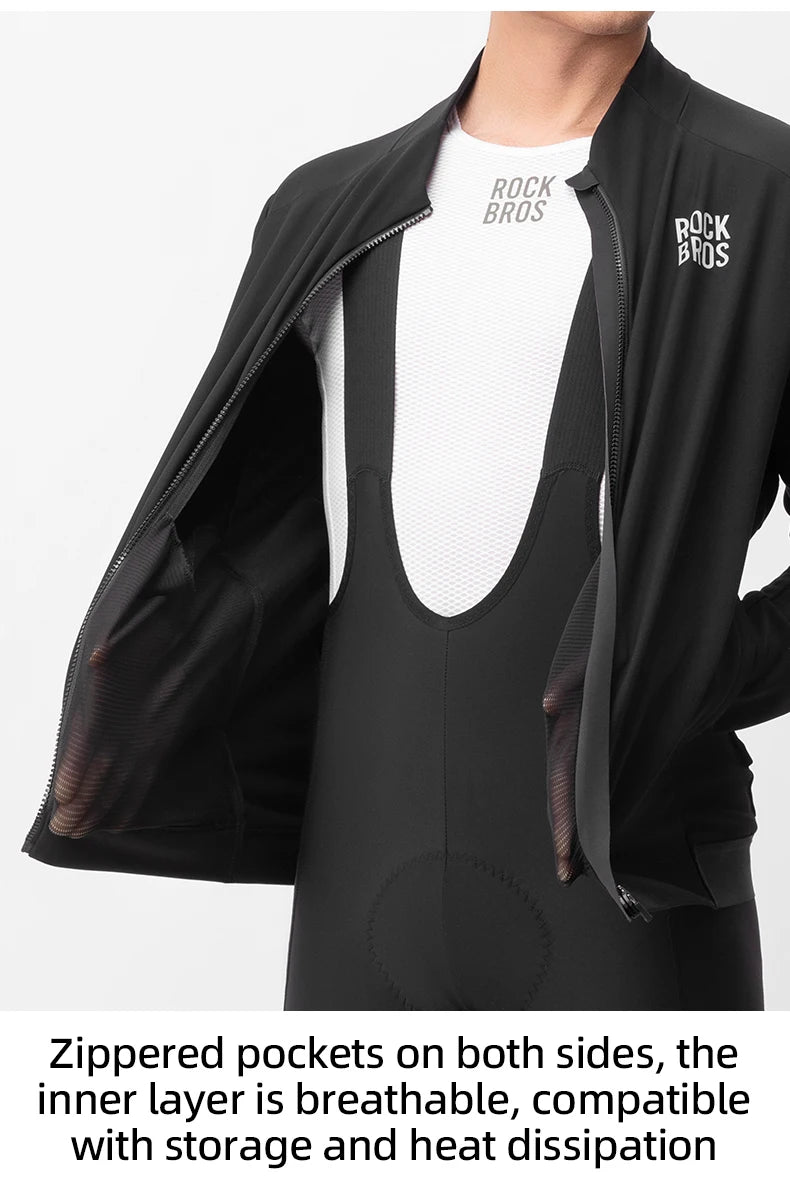 Men’s Thermal Cycling Jacket Windproof Fleece Bike Coat